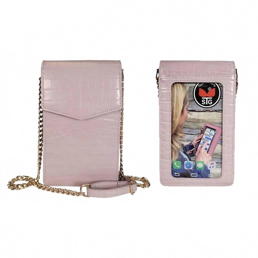 NEW SAVE THE GIRLS women's capri rfid phone pouch in pink